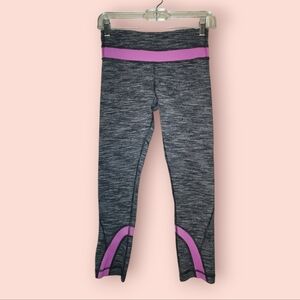 Lululemon Run Inspire Crop ll Pants Wee Are From Space Black Combo/Ultra Violet